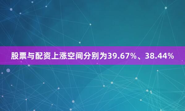 股票与配资上涨空间分别为39.67%、38.44%